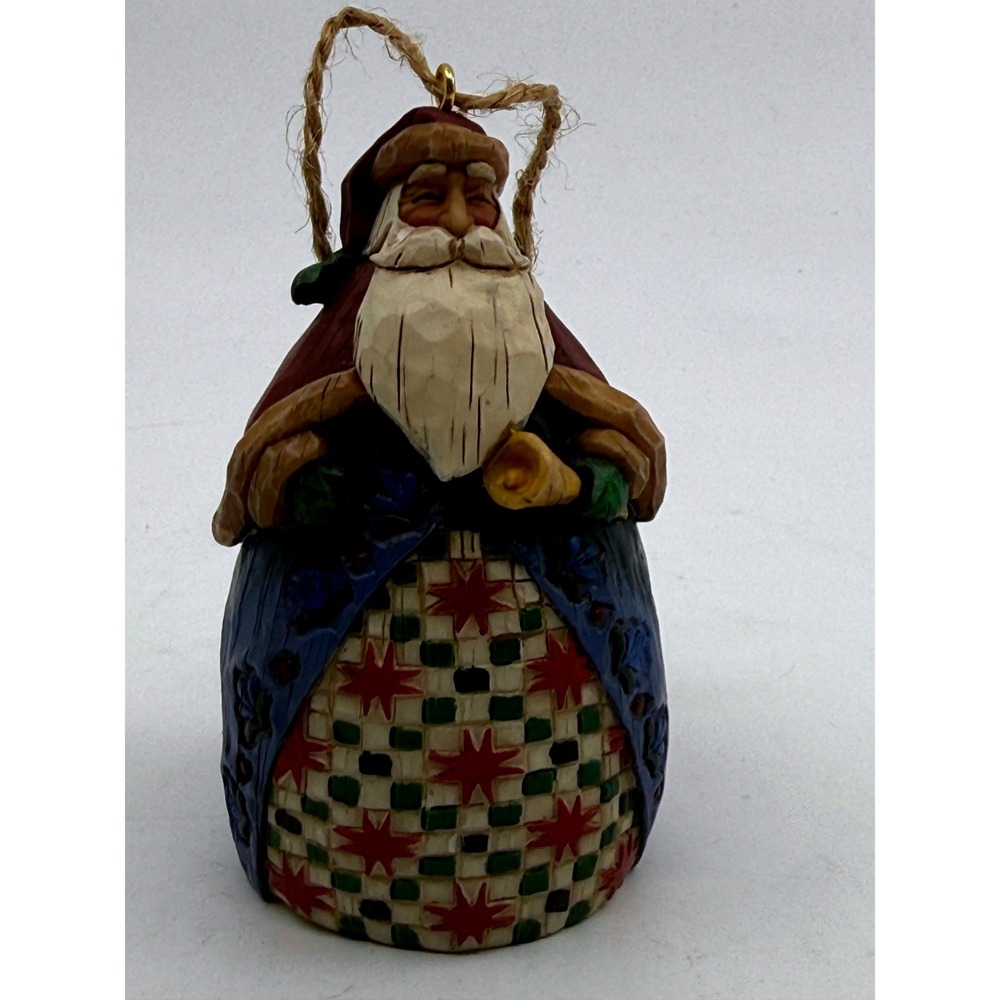 Jim Shore Heartwood Creek Santa Ornament 2002 Enesco Folk Art Figurine 3.5 inch